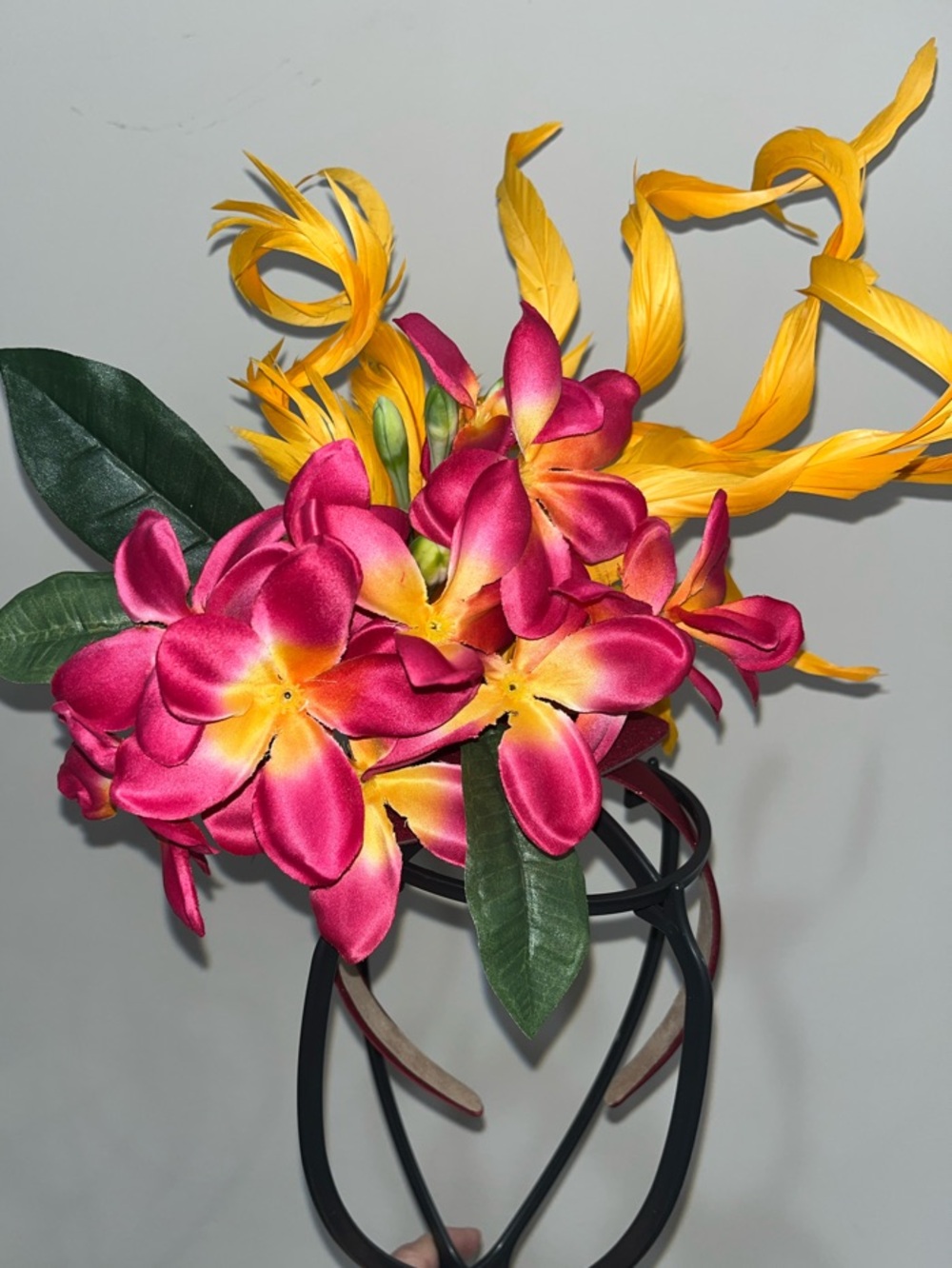 Pink & Yellow Derby fascinator